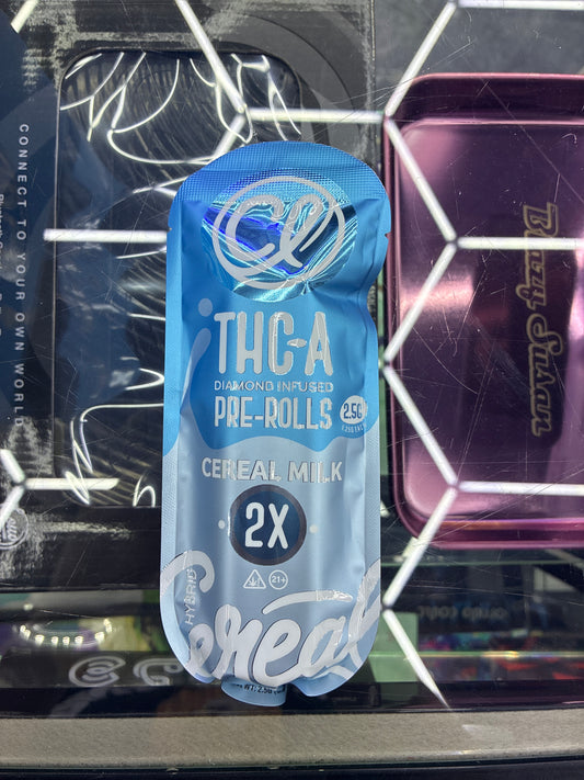 CA THC-A diamond infused pre rolls cereal milk