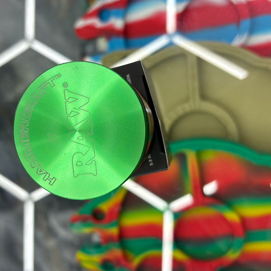 Raw X hammer craft 2.2 inch diameter, 4 piece grinder Rasta