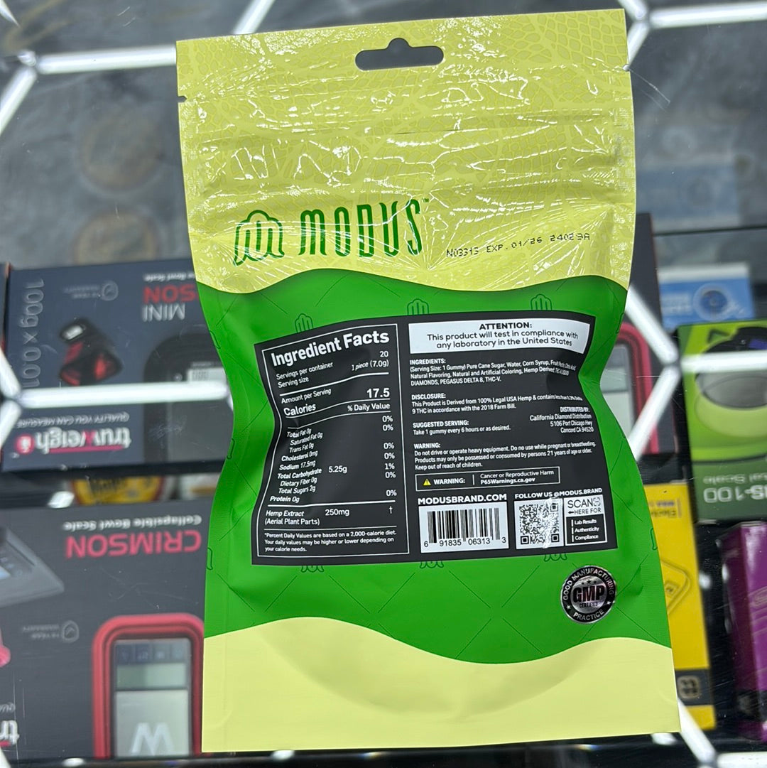 Modus presidential blend tropical bliss sativa 5000 MG 20 CT gummy‘s ￼
