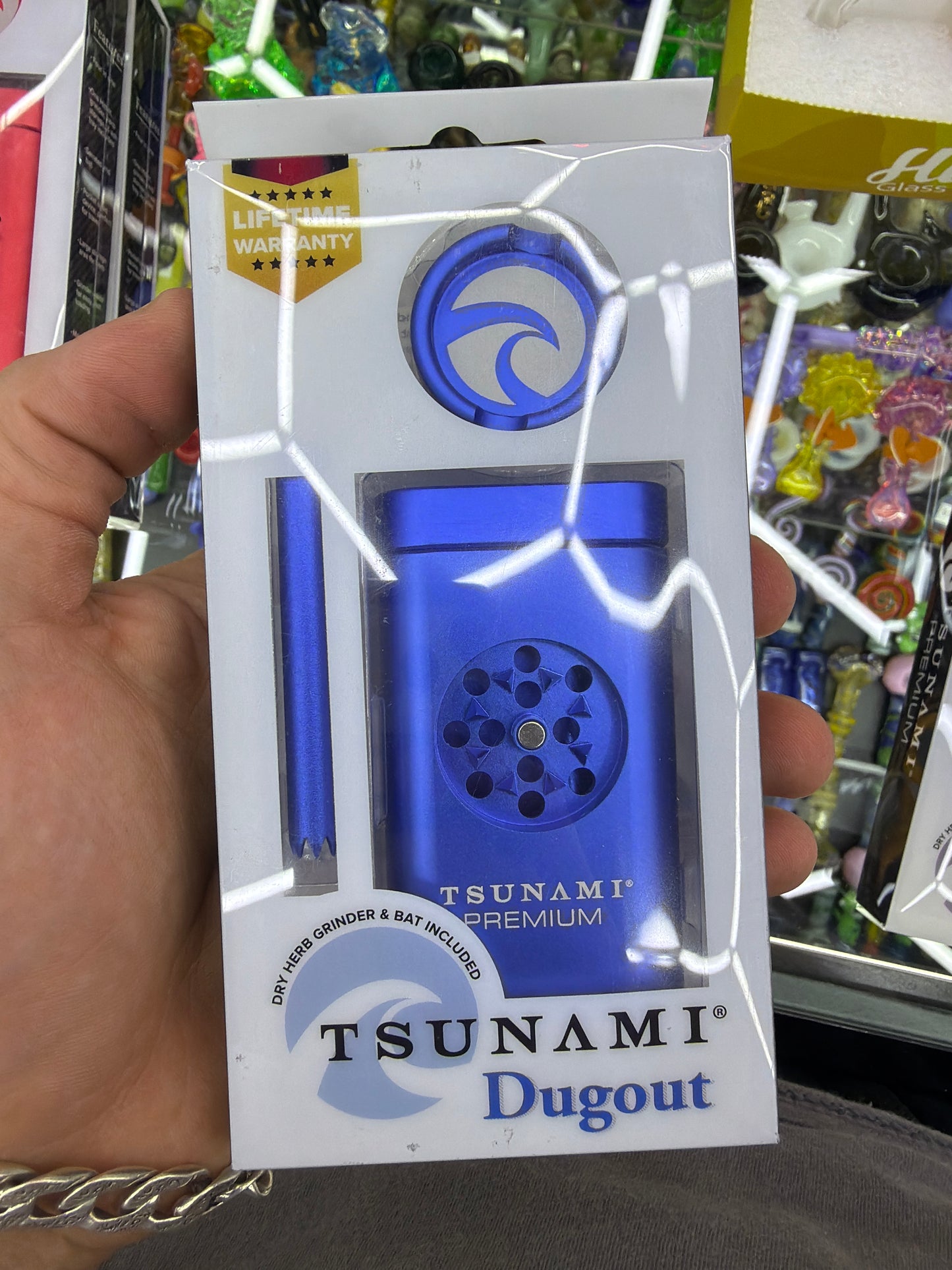 TSUNAMI Magnetic Dugout W/ Grinder blue