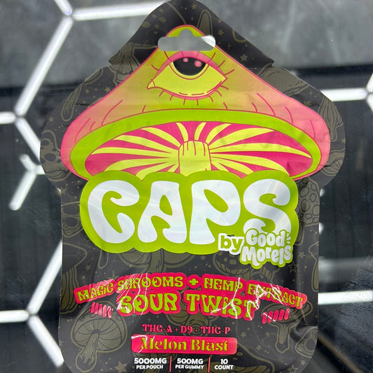 Caps, magical mushrooms, melon blast 5000 mg