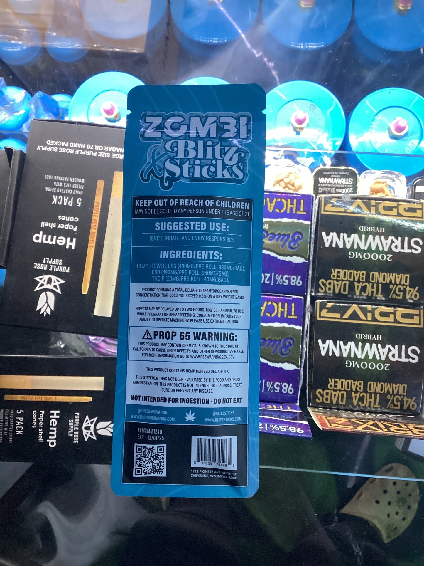 Zombi blitz sticks 2 1g pre rolls milkman indica