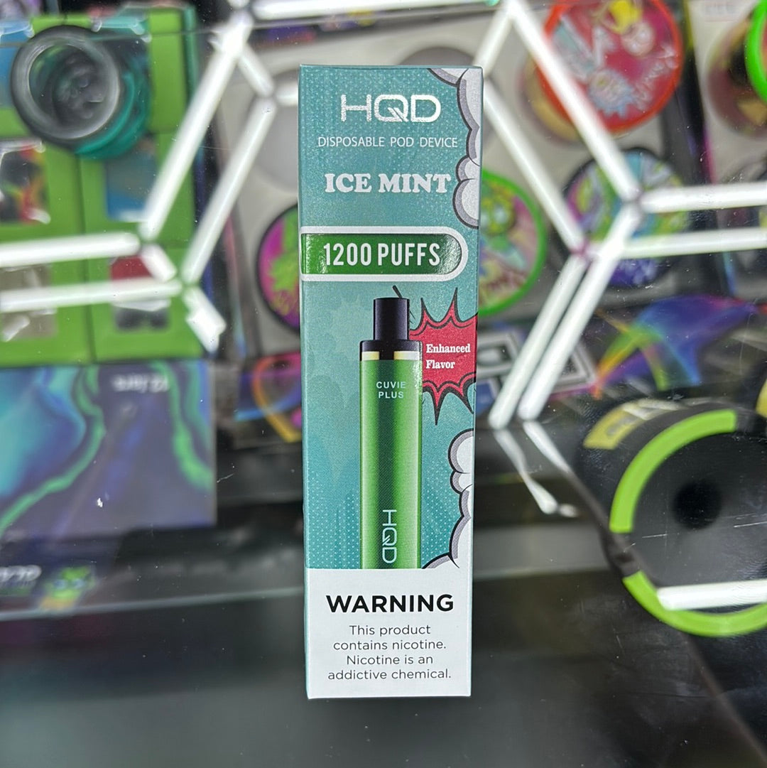 HQD ice mint 1200 puffs curvie plus