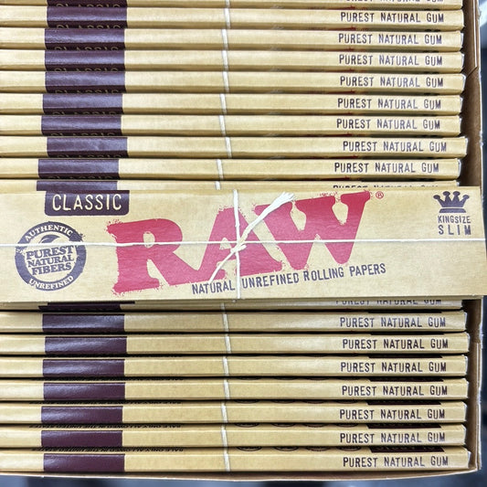 Raw classic natural unrefined, rolling papers king size slim