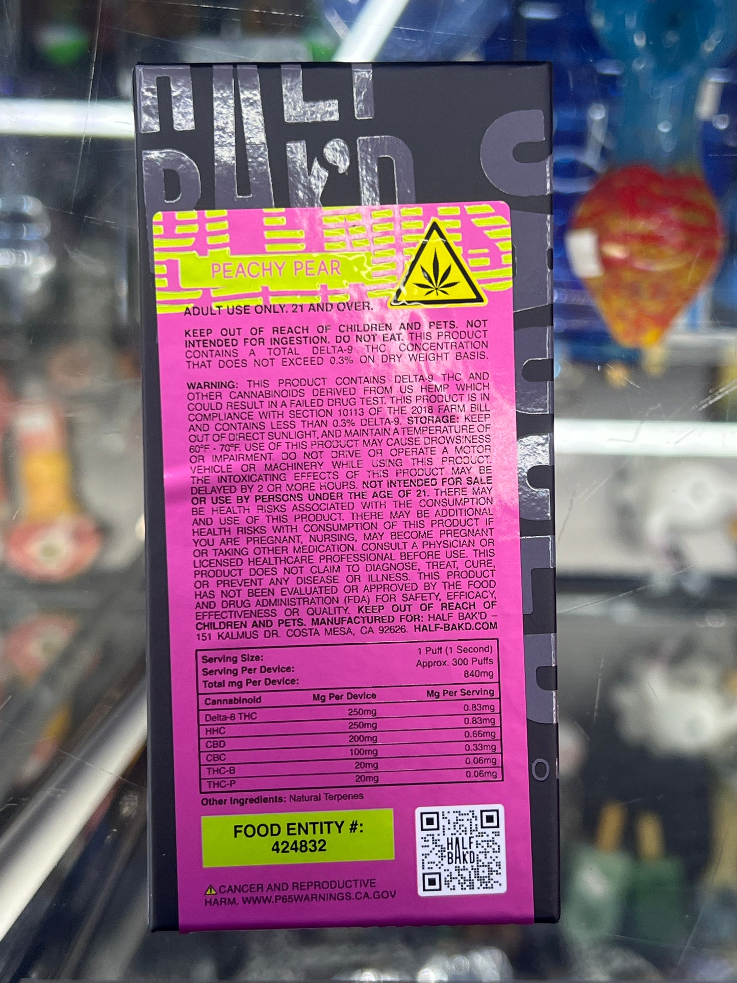 Half Bak’D hype blend thcp disposa vape 1g peachy pear sativa