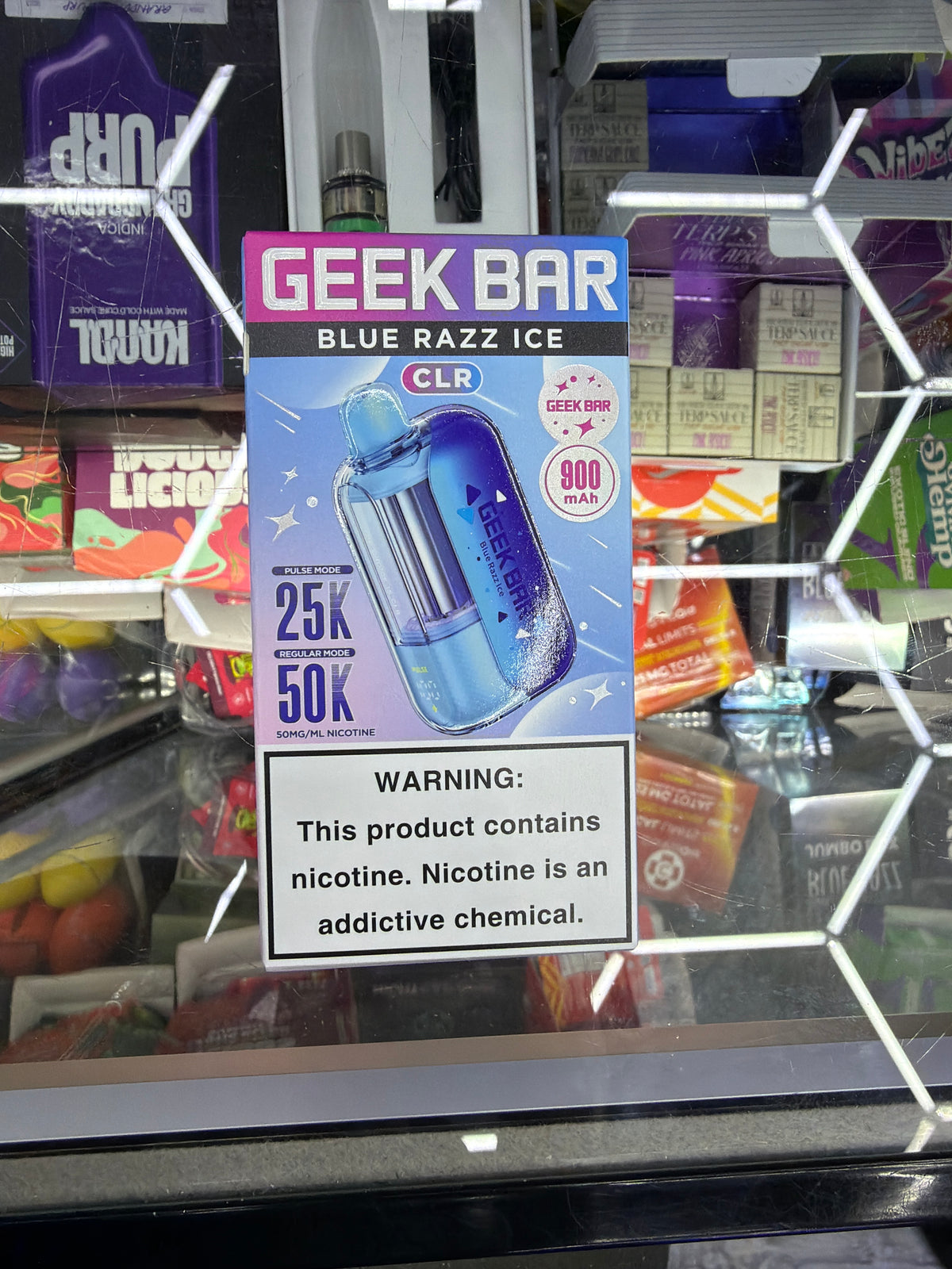 Geekbar clr 50k hits Blue razz ice