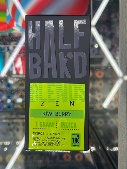 Half Bak’D hype blend thcp disposa vape 1g kiwi berry indica