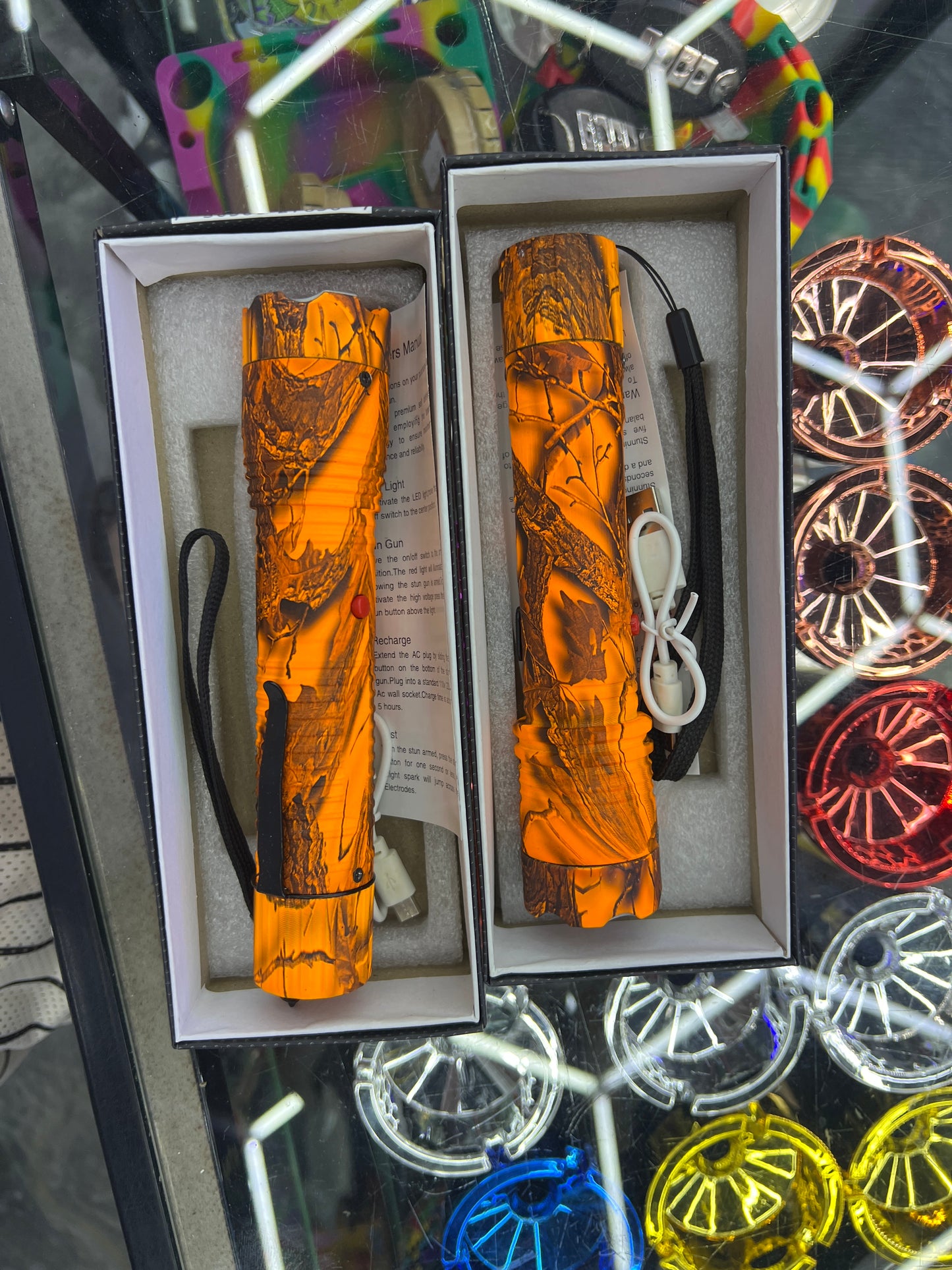 elite force stun gun orange camo