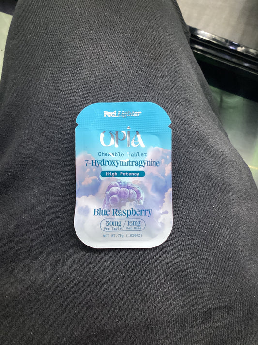 Opia single high potency 30mg blue raspberry