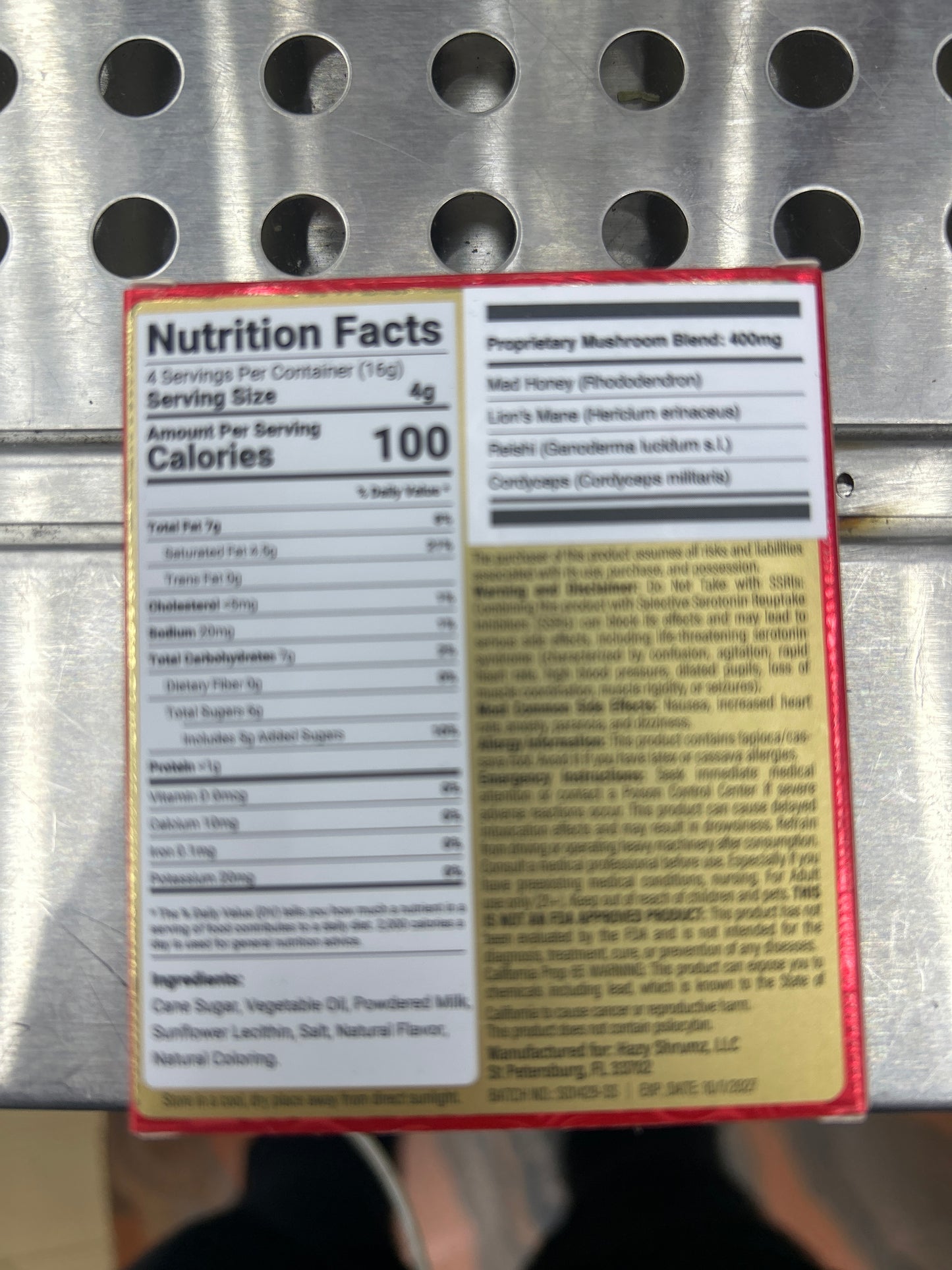 Hazy shrumz magic shroom chocolate strawberry creme