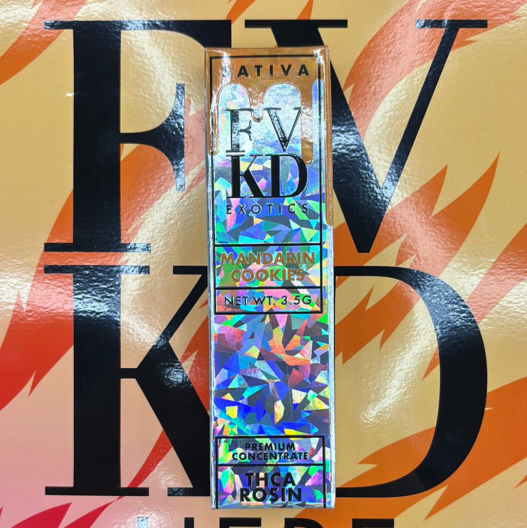 Fvkd exotics mandarin cookies, 3.5G sativa THCA rosin