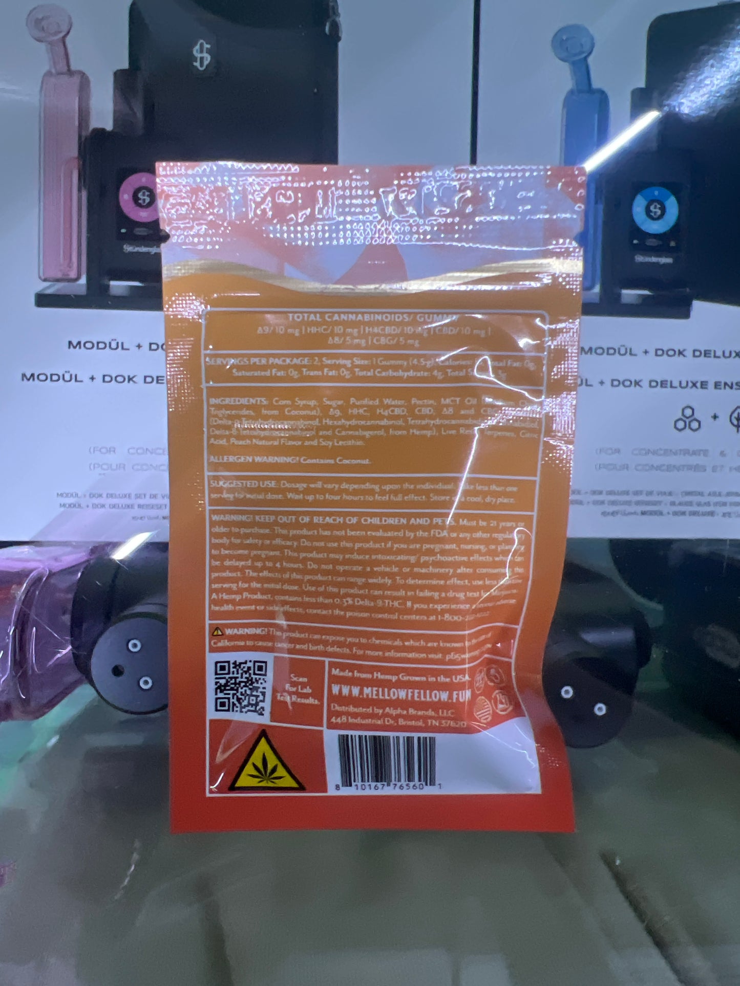 mellow fellow euphoria live resin blend 2ct 100mg peack