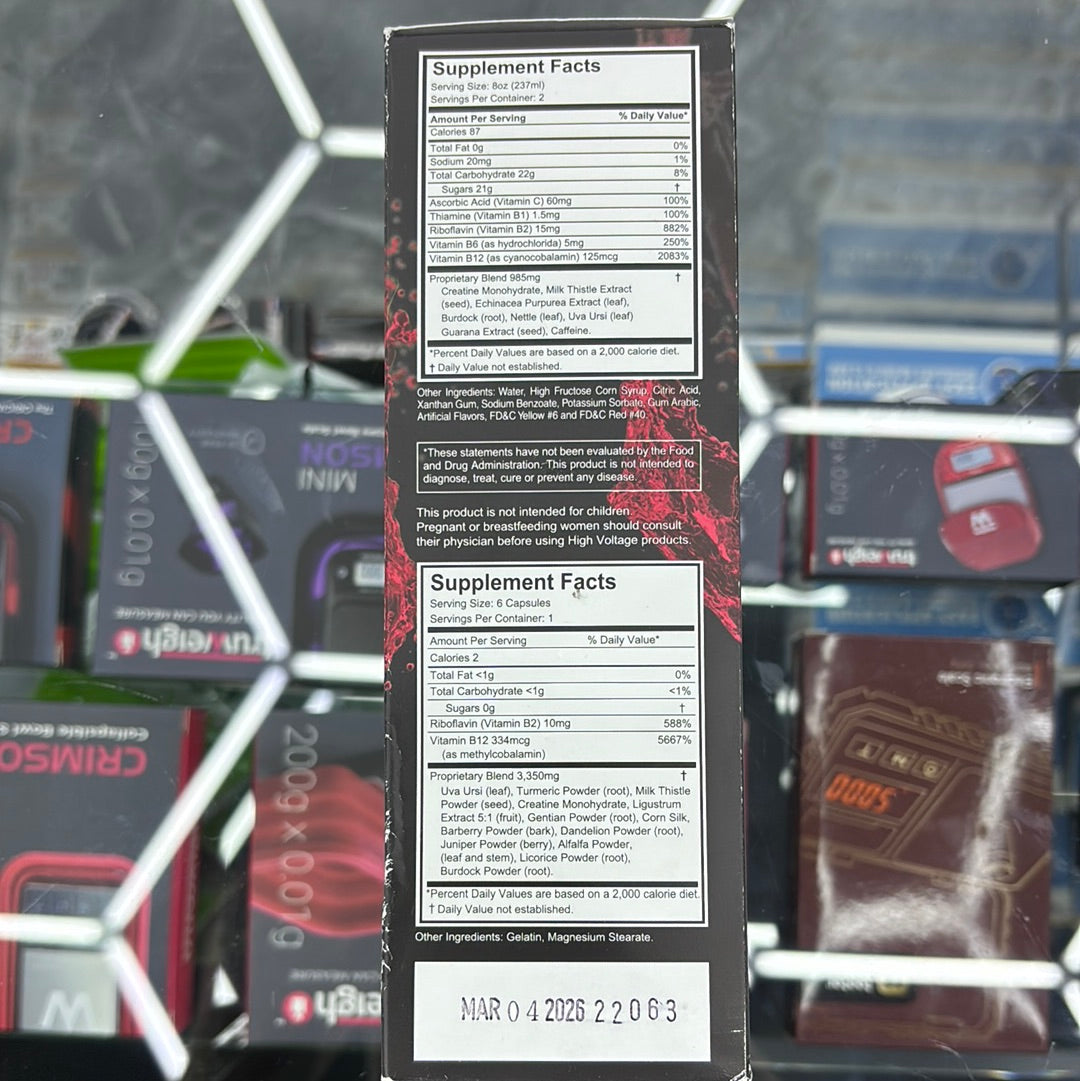 High voltage detox, double flush watermelon flavor 16oz