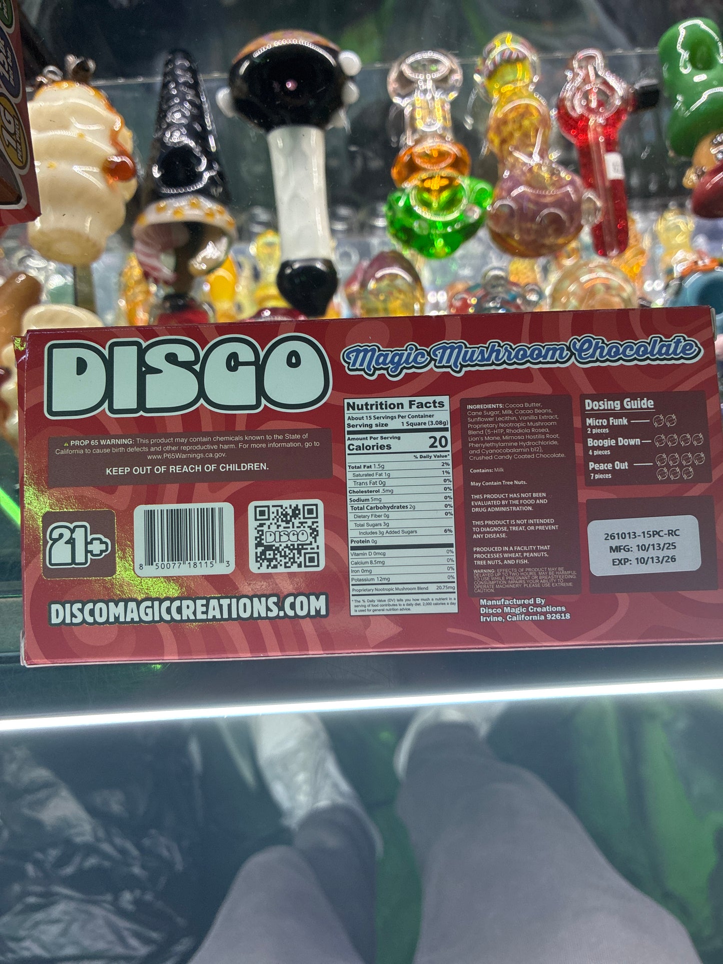 Disco mushroom - rainbow chip 15pk