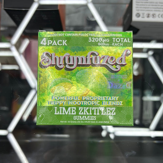 Shrumfuzed 4pack lime zkittlez shroom gummies
