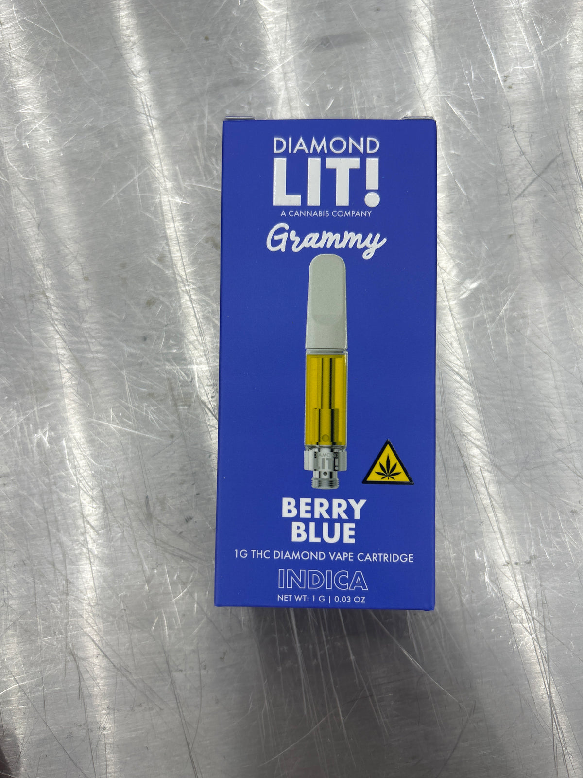 Diamond lit! Grammy 1g cartridge berry blue indica
