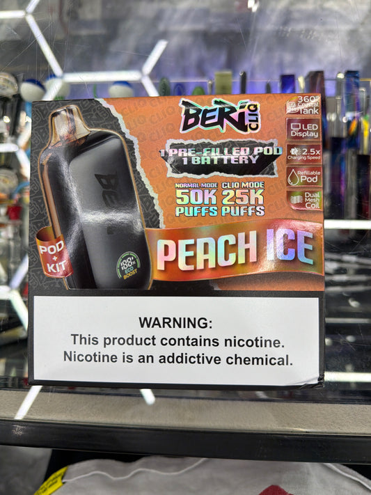 Beri Cliq 50K Puffs Pod + Kit (PeachIce)