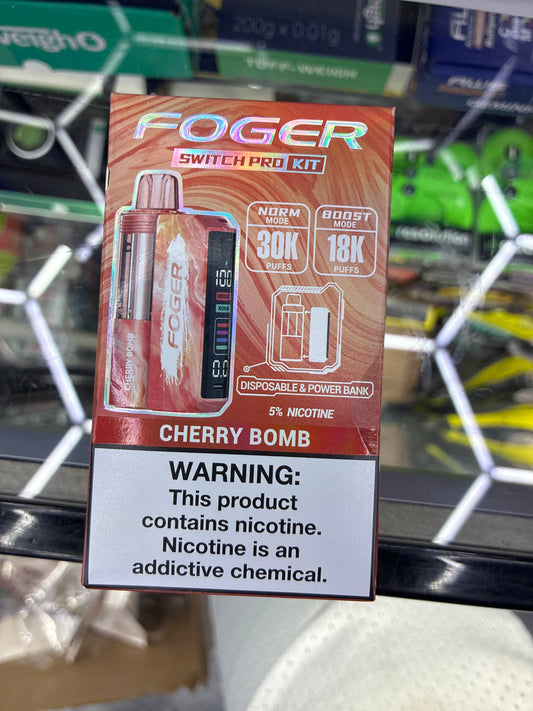 Fogger switch pro disposable kit 30k puffs cherry bomb