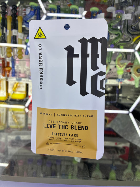 Modern Herb Co live Thc-a dispensary grade blend 1g cartridge Zkittle Cake Hybrid