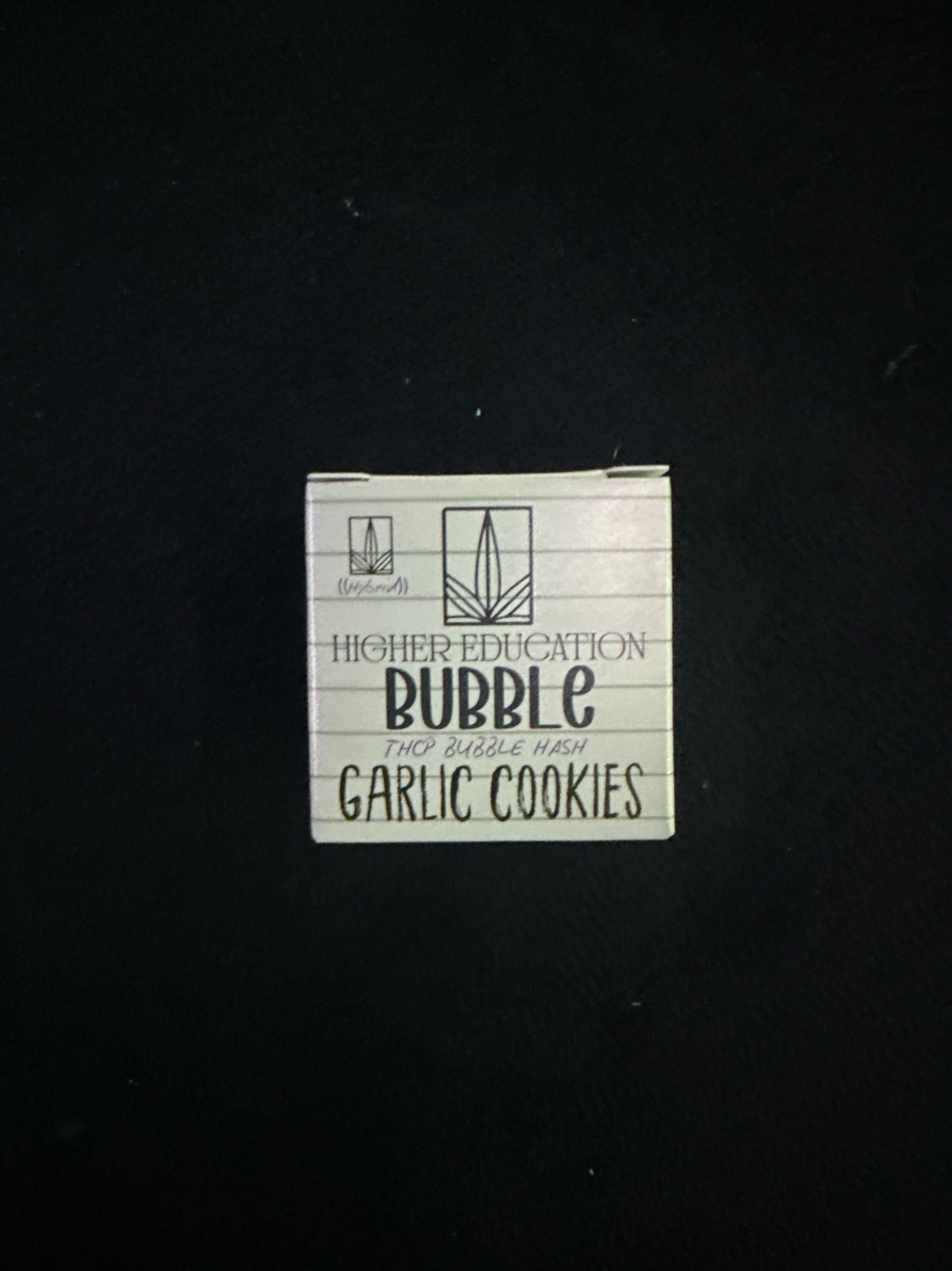 Higher education, Bubble Hash, THCP Crumble, wax Garlic Cookies , Hybrid, 2 g