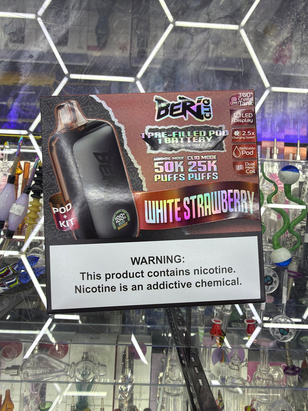 Beri Cliq 50K Puffs Pod + Kit (White Strawberry)