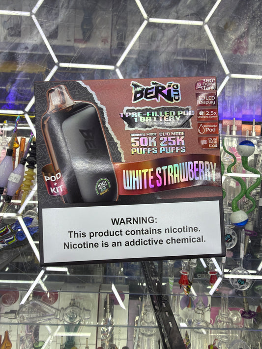 Beri Cliq 50K Puffs Pod + Kit (White Strawberry)