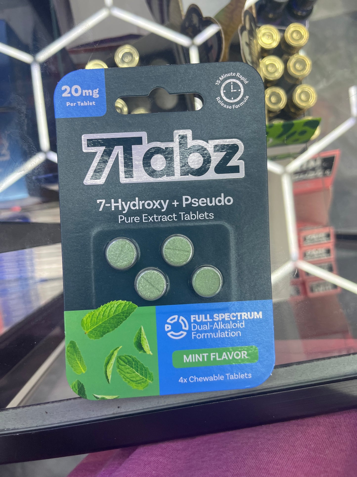 7 tabz 7hydroxy + pseudo mint flavor 4 pack 20mg