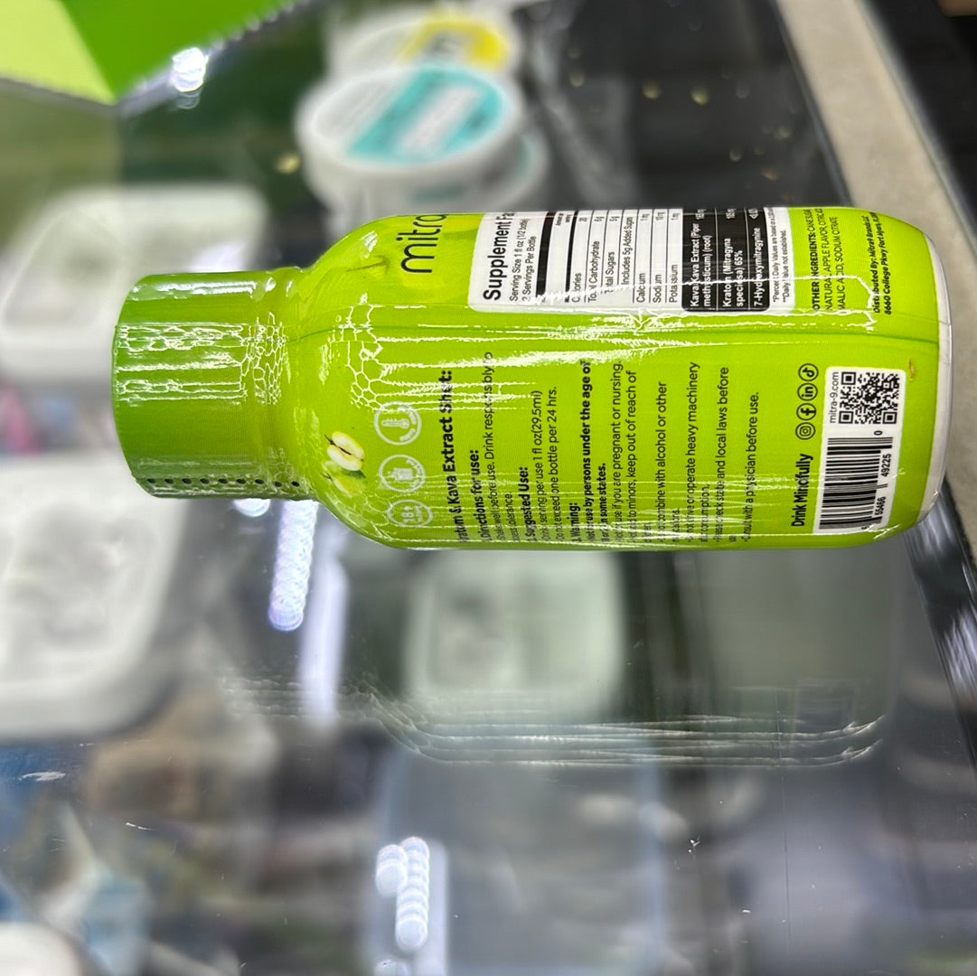 Mitra 9 m9 kava & kratom extract shot crisp apple