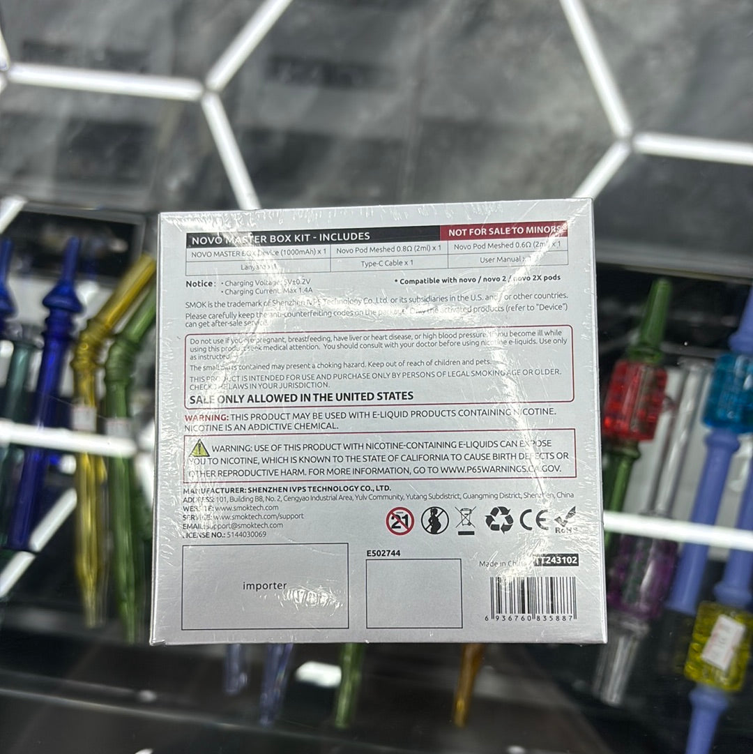 Smok novo master box silver carbon fiber