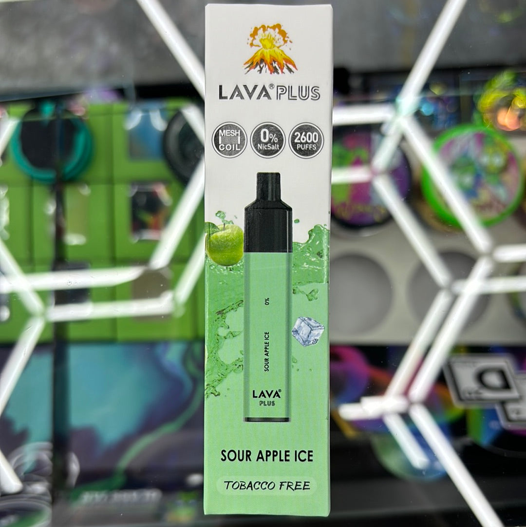 Lava plus tobacco free 2600 puffs sour apple, ice