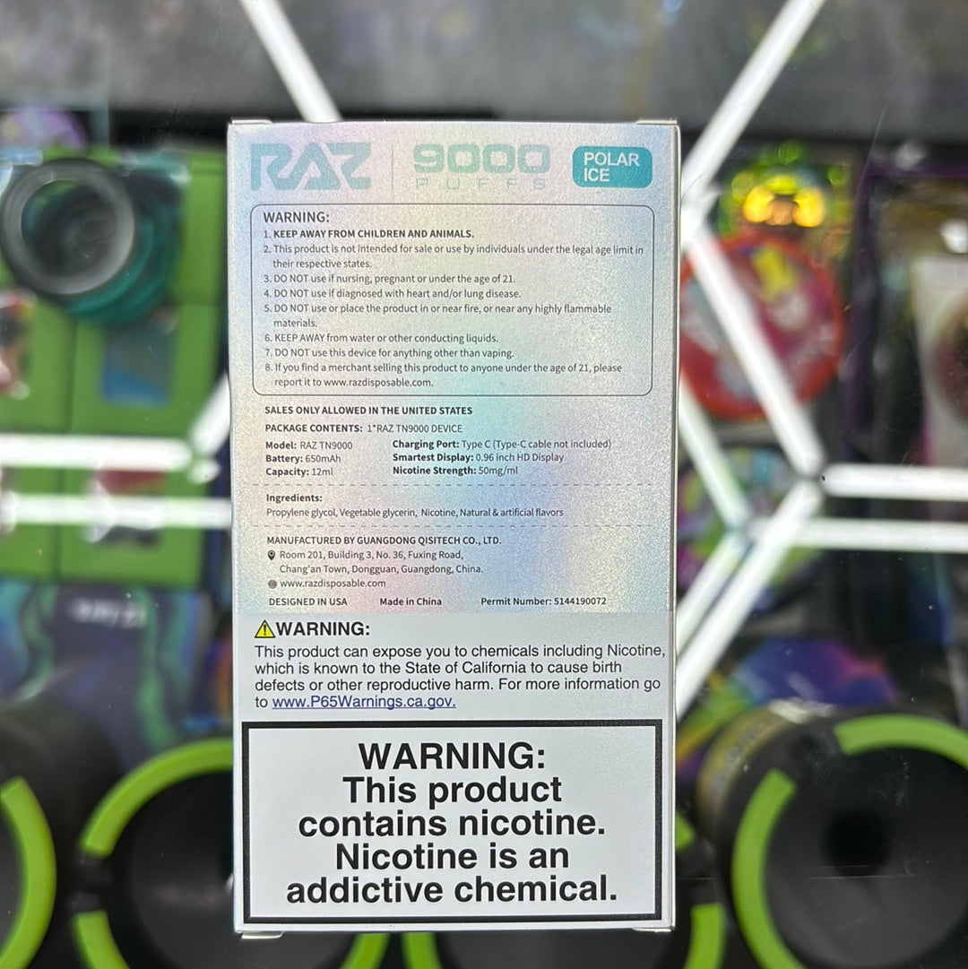 Raz 9000puffs polar ice