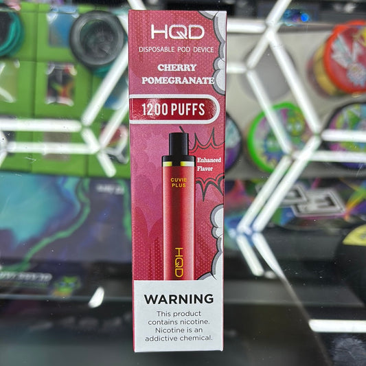 HQD cherry pomegranate 1200 puffs curvie plus