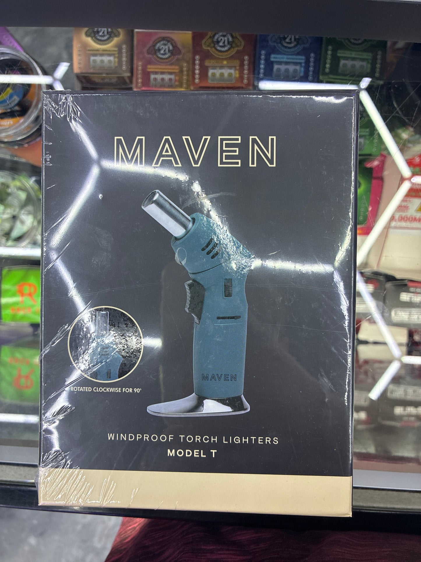 Maven windproof torch lighter model t dark green