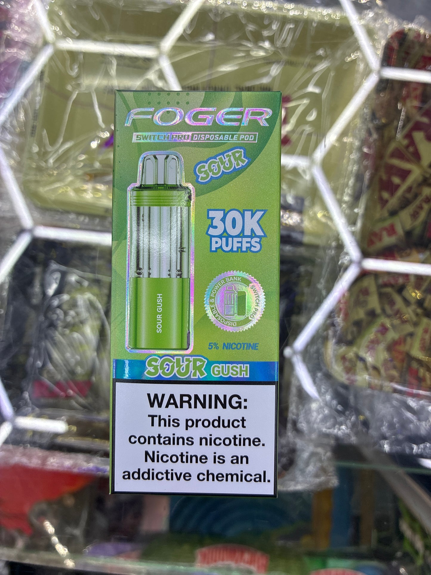 Fogger switch pro disposable pod 30k puffs sour gush