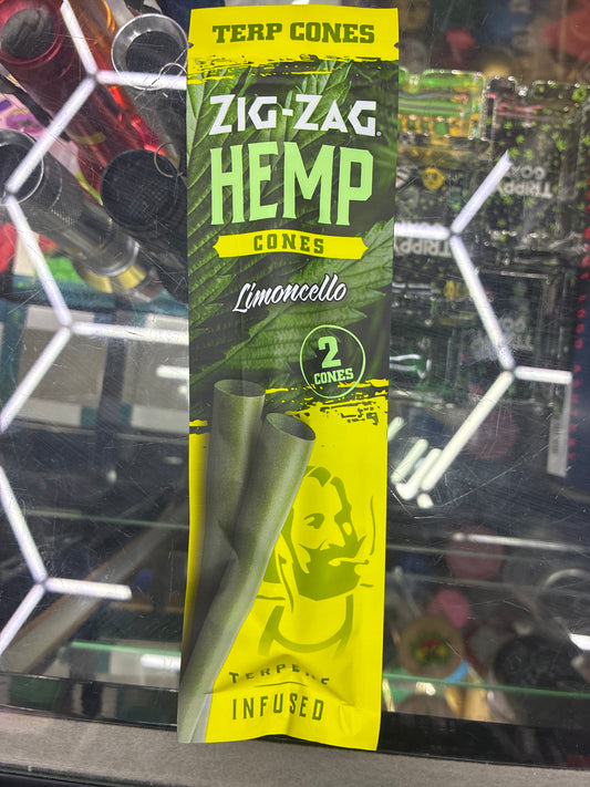 Zig-zag hemp 2 cones limoncello