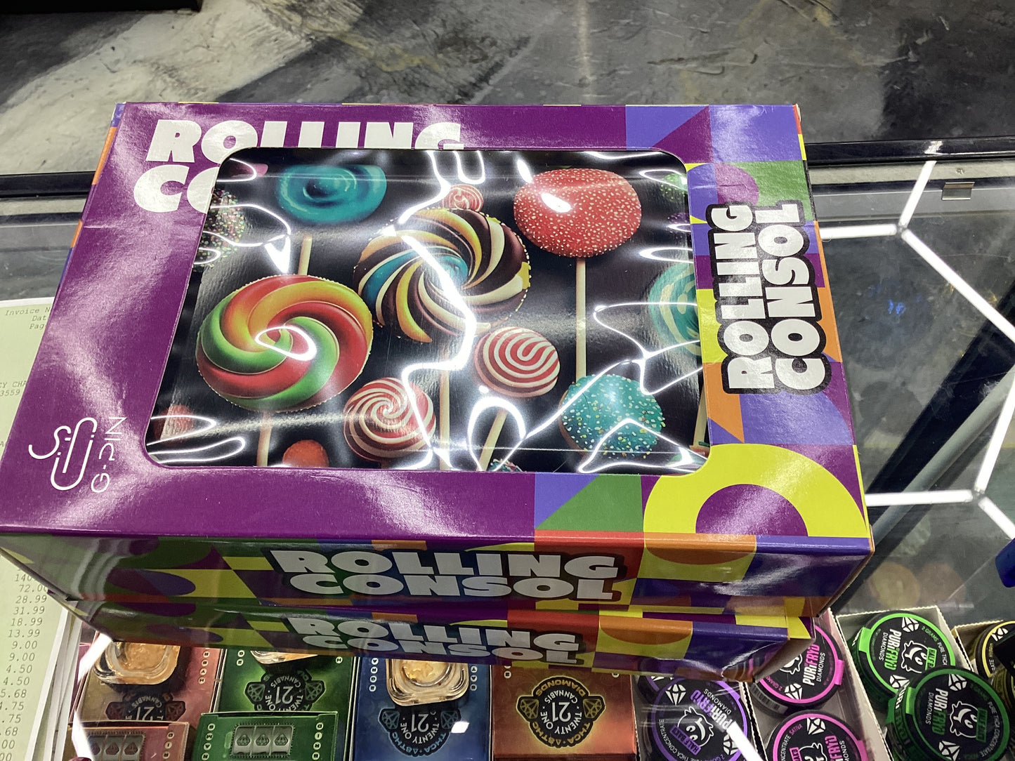 Rolling console tray