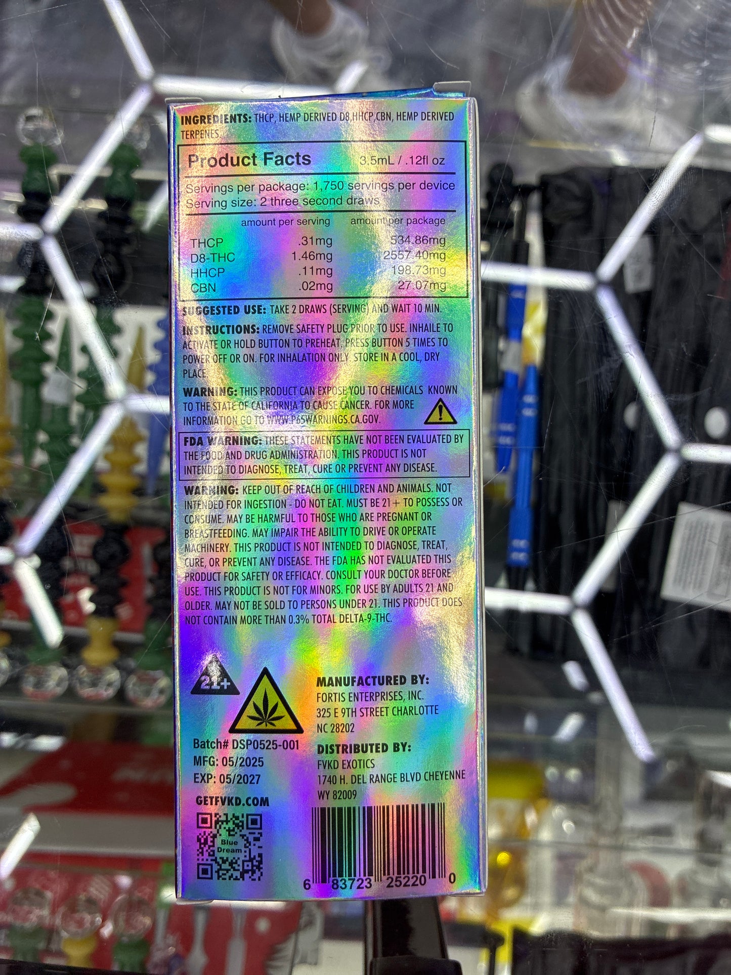 FVKD Exotics thcp+hhcp+d8 blue dream hybrid