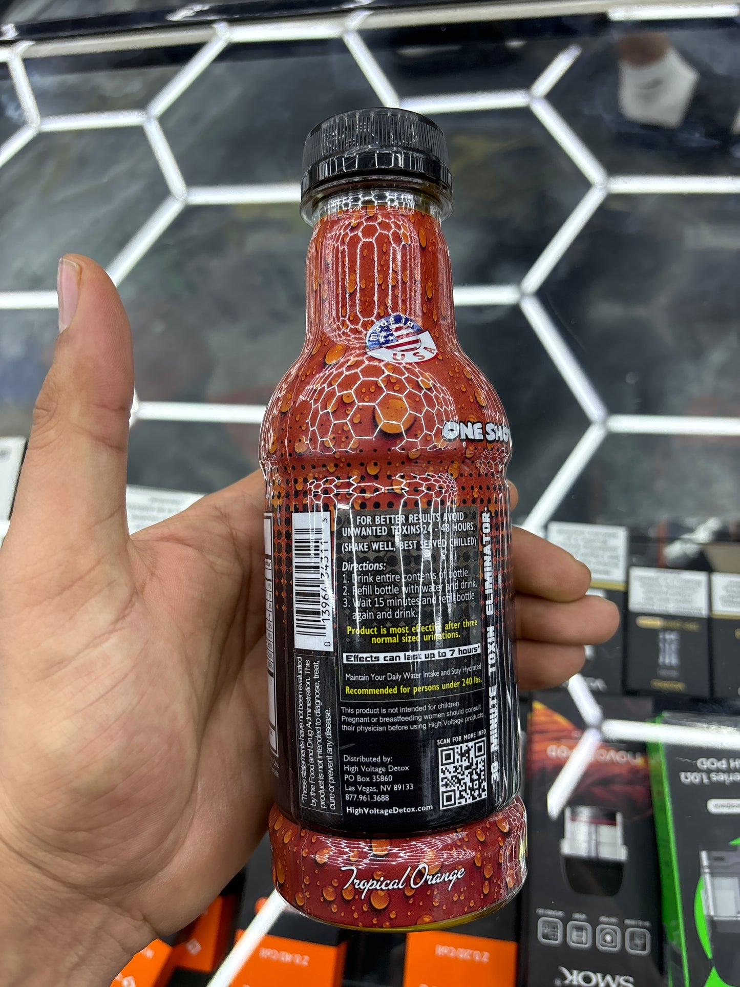 High voltage detox tropical orange 16oz detox drink
