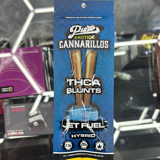 Puro exotics cannarillos jet fuel 2.5G pre- roll blunts hybrid