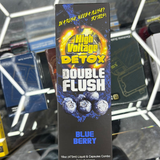 High voltage double flush blue berry flavor 16oz detox drink
