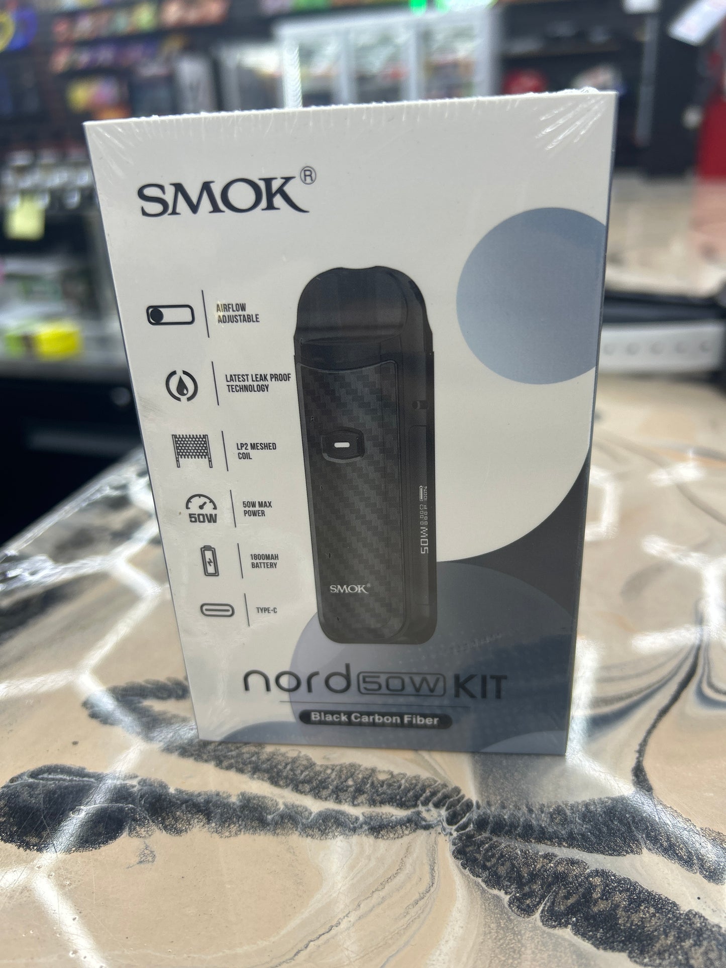 Smok nord 50w kit black carbon fiber