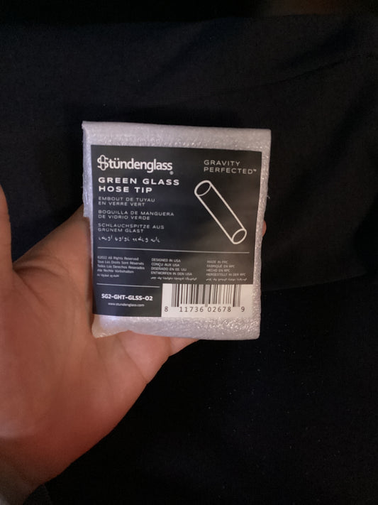 Stundenglass green glass hose tip