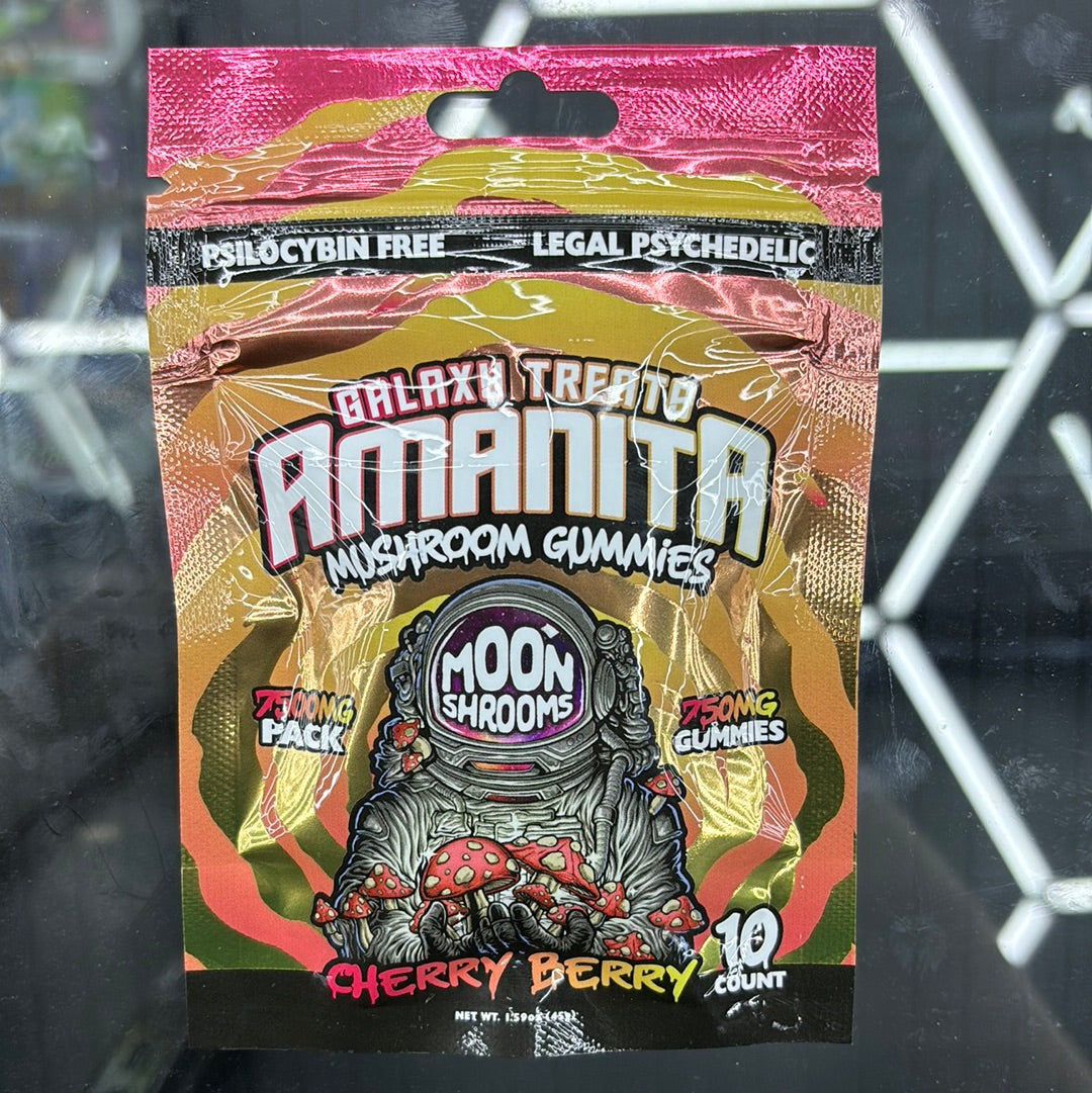 Galaxy treats, Amanita mushroom gummy’s cherry berry, 7500 mg 10 count