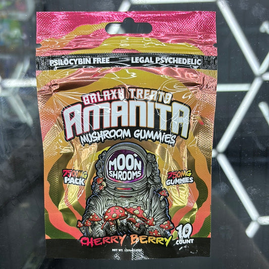 Galaxy treats, Amanita mushroom gummy’s cherry berry, 7500 mg 10 count