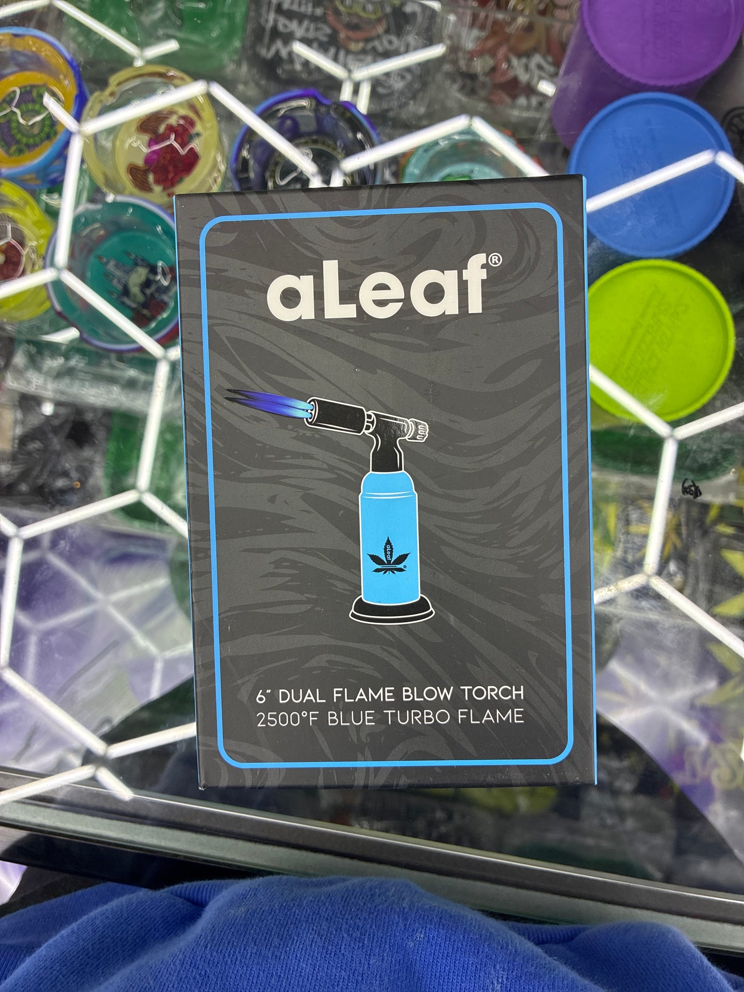 Aleaf 6’ dual flame blow torch blue