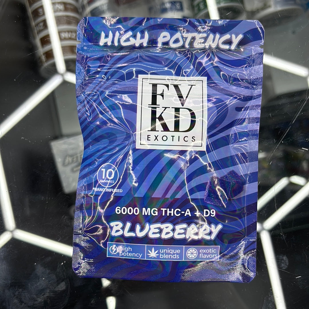 Fvkd exotics blueberry 6000 MG gummy’s