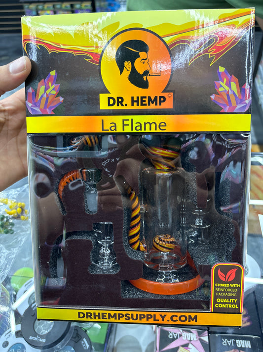 Dr hemp la flame orange water pipe set