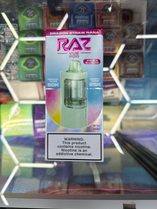 Raz Vue Pod 50k puff disposable Dragon Strawnana