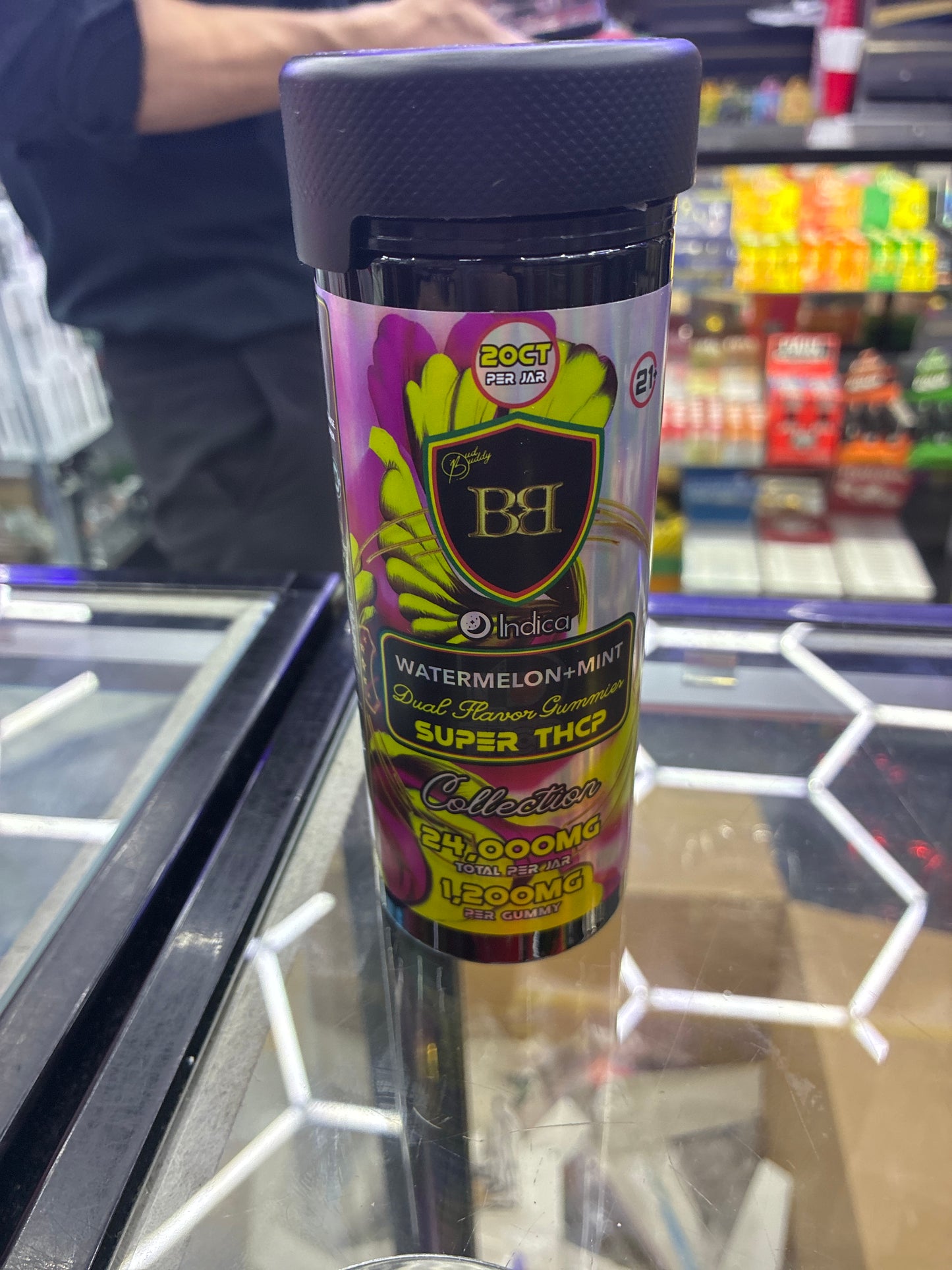 BB thca dual flavor gummies 1200mgx20ct watermelon mint