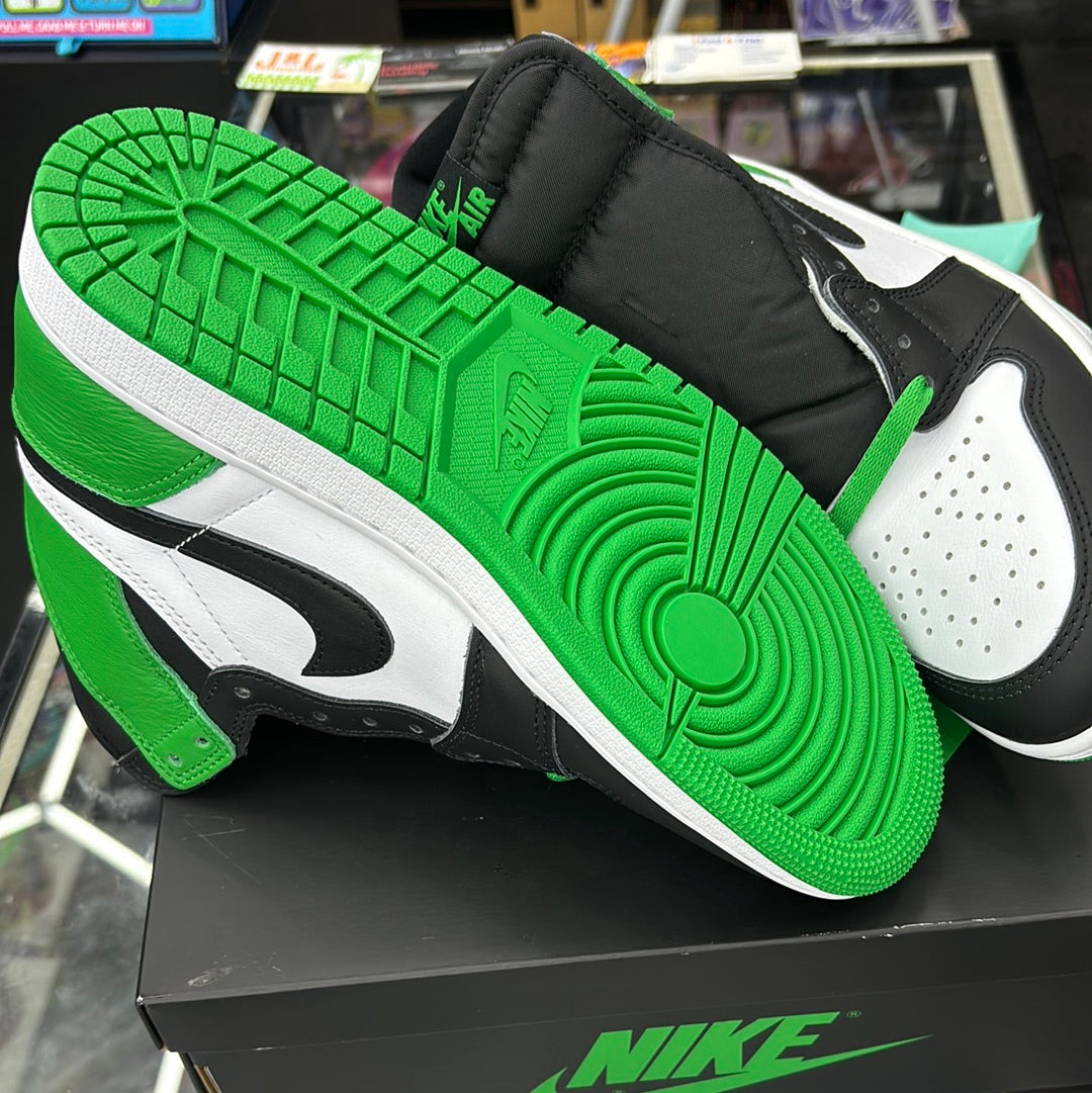 Air Jordan one retro high OG, black/lucky green – white size 8m